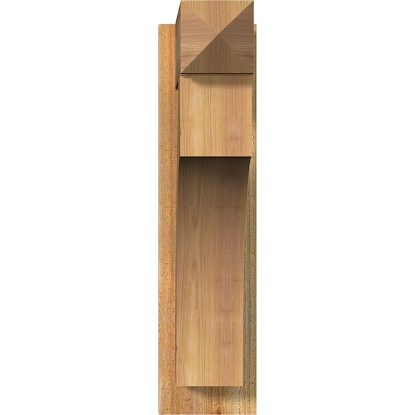 Westlake Rough Sawn Arts And Crafts Outlooker, Western Red Cedar, 6W X 20D X 24H